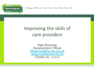 Improving the skills of domiciliary care providers