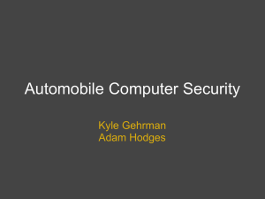 Automobile Computer Security