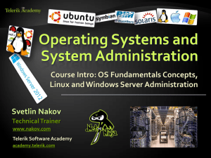 Operating Systems - Course Intro