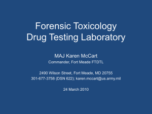 Forensic Toxicology Drug Testing Laboratory