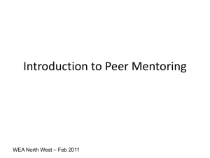 Introduction to Peer Mentoring