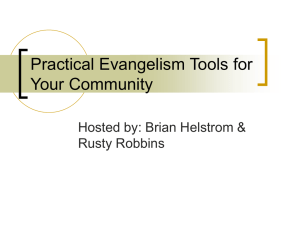 Practical Evangelism Tools for Your Community