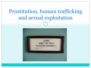 Prostitution human trafficking and sexual exploitation
