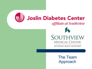 The Team Approach - Joslin Diabetes Center