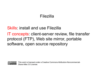 Presentation: FileZilla