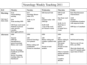 Weekly Teaching Timetable 2011
