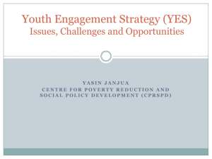 Youth Engagement Strategy (YES) [Issues, Challenges and