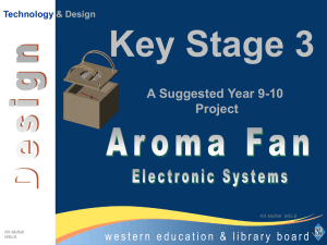 to design the top for the Aroma Fan container. Electronics