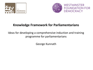 Knowledge Framework for Parliamentarians Ideas for developing a