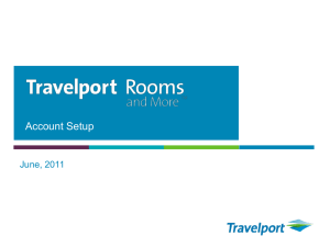 Account setup cont - Travelport Customer Portal