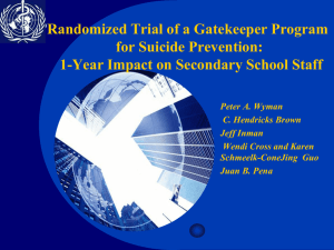 Randomized Trial of a Gatekeeper Program for Suicide Prevention
