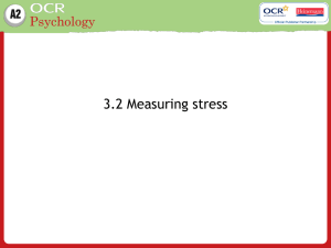 3.2 Measuring stress - School