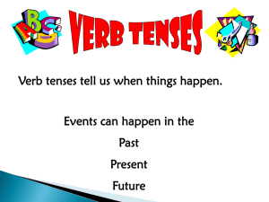 Verb tenses - Swaffield Primary School