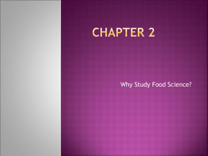 Chapter 2- Food Science