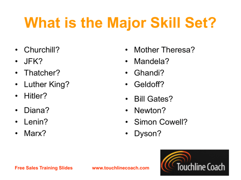 What Is The Major Skill Set 