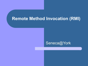 Remote Method Invocation(RMI)