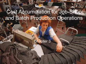 Chapter 3 - Cost Accumulation for Job