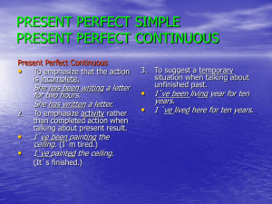 present perfect simple present perfect continuous