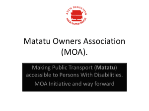 Matatu Owners Association Presentation
