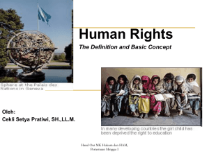 Human Rights: noun - Cekli Setya Pratiwi