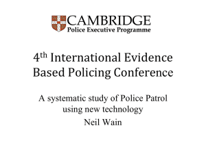 A systematic study of Police Patrol using new technology