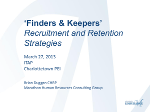 Finders & Keepers Recruitment and Retention Strategies