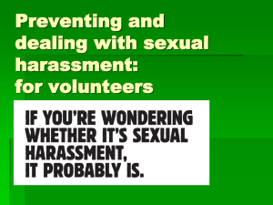 Sexual harassment is… - Volunteering Geelong