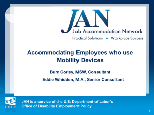 Accommodating Employees with Mobility Impairments