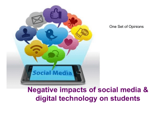 Negative impacts of social media & digital technology on students