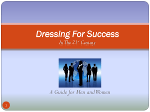 Dressing For Success - Work Experience Coordinators` Association
