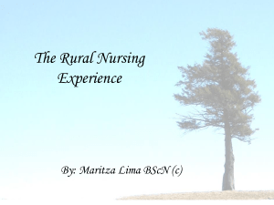 Rural Nursing Experience