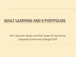 Adult Learning and ePortfolios