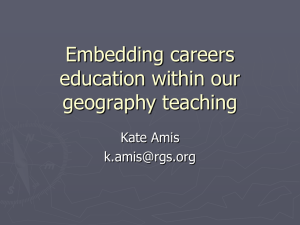 Embedding careers education within our geography teaching