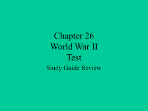 Chapter 26 World War II Test
