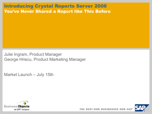 Introducing Crystal Reports Server Presentation
