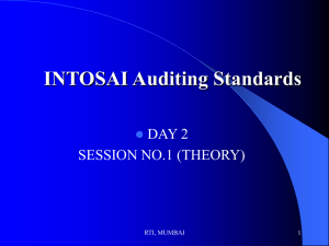 INTOSAI Auditing Standards - Comptroller and Auditor General of