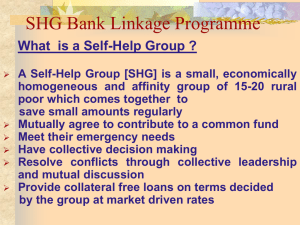 SHG Bank Linkage Programme
