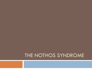 The nothos syndrome - Living Well Church