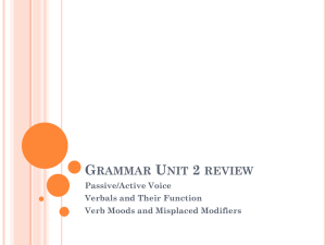 Grammar Unit 2 review