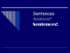 Sentences? - SharpSchool
