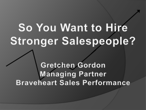 Hire Stronger Salespeople – Gretchen Gordon