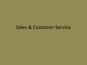 Sales & Customer Service PPT
