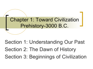 Chapter 1: Toward Civilization