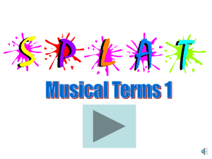 SPLAT powerpoint - Musical terms 1
