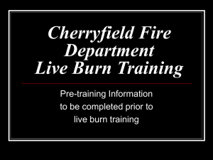 Cherryfield Fire Department Live Burn Training