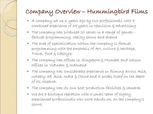 Company Overview – Hummingbird Films