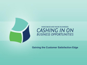 Gaining the Customer Satisfaction Edge