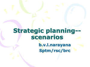 Strategic planning--scenarios - National Academy of Indian Railways