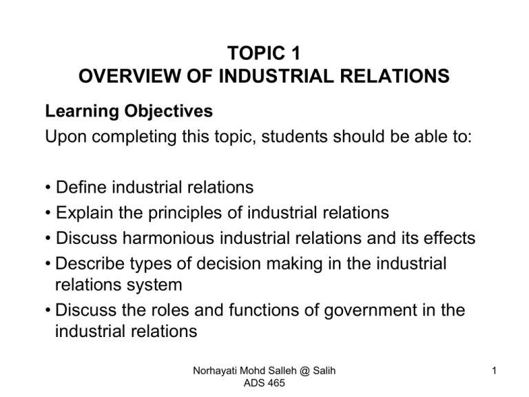 short case study on industrial relations with solution