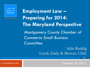 Employment Law – Preparing for 2014